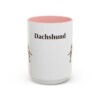 15oz Dachshund Mug, Pink, front view
