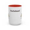 15oz Dachshund Mug, Red, front view
