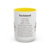 15oz-dachshund-mug-writeup-yellow 15oz Dachshund Mug, Yellow, front view