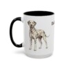 15oz Dalmatian Mug, Black, left side view