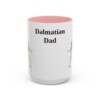 15oz Dalmatian Dog Dad Mug, Pink, front view
