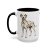 15oz Funny Dalmatian Mug, Black, left side view