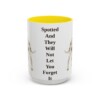15oz Funny Dalmatian Mug, Yellow, front view