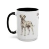 15oz Dalmatian Dog Mom Mug, Black, left side view