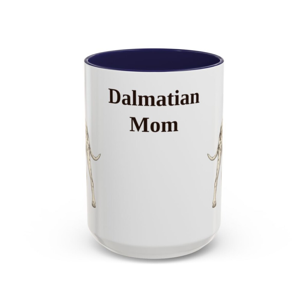 15oz Dalmatian Dog Mom Mug, Navy, front view