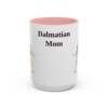 15oz Dalmatian Dog Mom Mug, Pink, front view