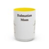 15oz Dalmatian Dog Mom Mug, Yellow, front view