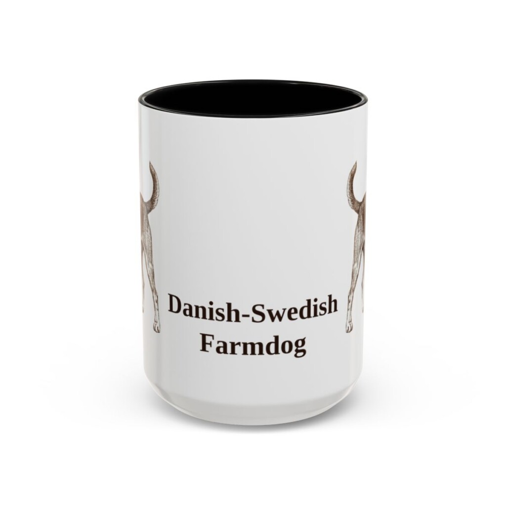 15oz Danish-Swedish Farmdog Mug, Black, front view