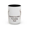15oz Danish-Swedish Farmdog Dog Dad Mug, Black, front view