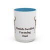 15oz Danish-Swedish Farmdog Dog Dad Mug, Light Blue, front view