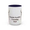 15oz Danish-Swedish Farmdog Dog Dad Mug, Navy, front view