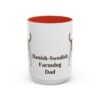 15oz Danish-Swedish Farmdog Dog Dad Mug, Red, front view