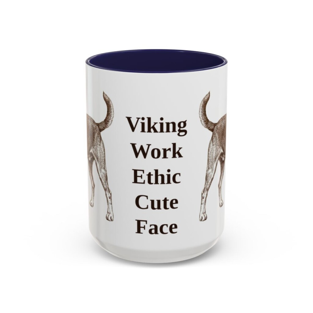 15oz-danish-swedish-farmdog-mug-humor-navy 15oz Funny Danish-Swedish Farmdog Mug, Navy, front view