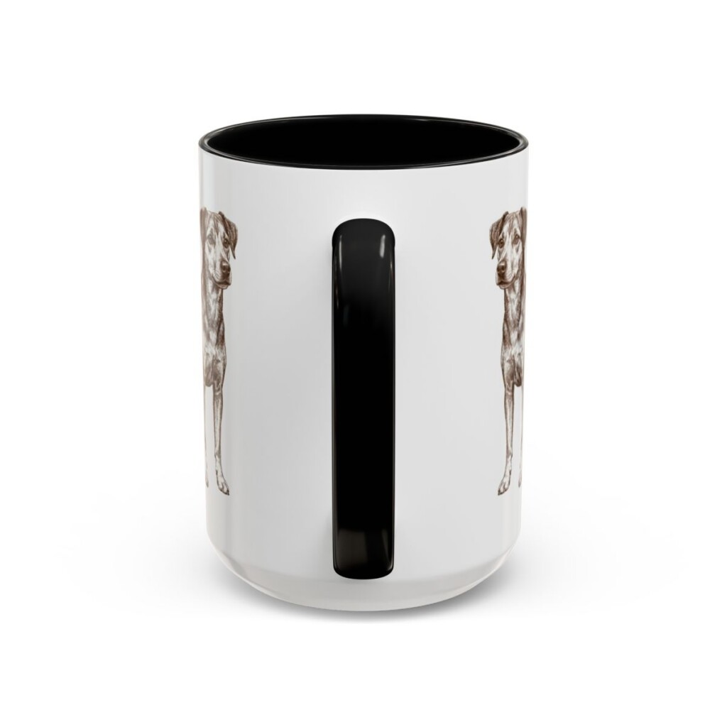 15oz Danish-Swedish Farmdog Latin Mug, Black, back view