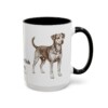 15oz Danish-Swedish Farmdog Latin Mug, Black, right side view