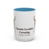 15oz Danish-Swedish Farmdog Latin Mug, Light Blue, front view