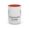 15oz Danish-Swedish Farmdog Latin Mug, Red, front view