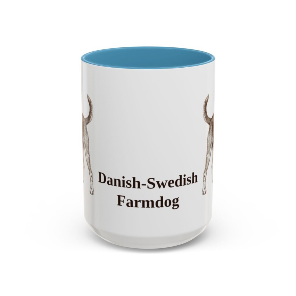 15oz Danish-Swedish Farmdog Mug, Light Blue, front view