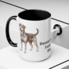 15oz Danish-Swedish Farmdog Dog Mom Mug, Black, lifestyle photo