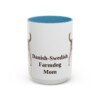 15oz Danish-Swedish Farmdog Dog Mom Mug, Light Blue, front view