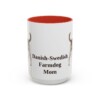 15oz Danish-Swedish Farmdog Dog Mom Mug, Red, front view