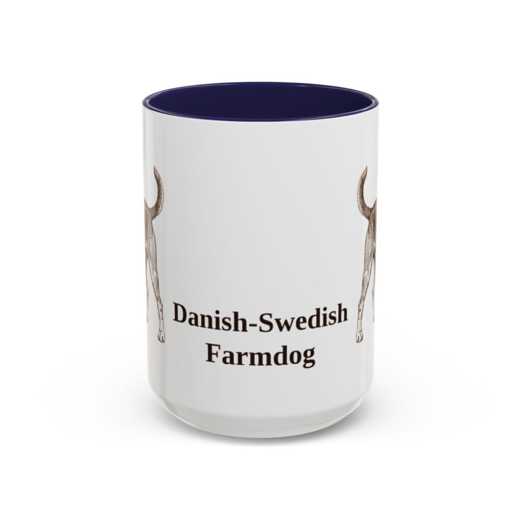 15oz Danish-Swedish Farmdog Mug, Navy, front view