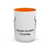 15oz Danish-Swedish Farmdog Mug, Orange, front view