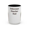 15oz Doberman Pinscher Dog Dad Mug, Black, front view