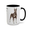 15oz Doberman Pinscher Dog Dad Mug, Black, right side view