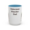 15oz Doberman Pinscher Dog Dad Mug, Light Blue, front view