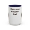 15oz Doberman Pinscher Dog Dad Mug, Navy, front view