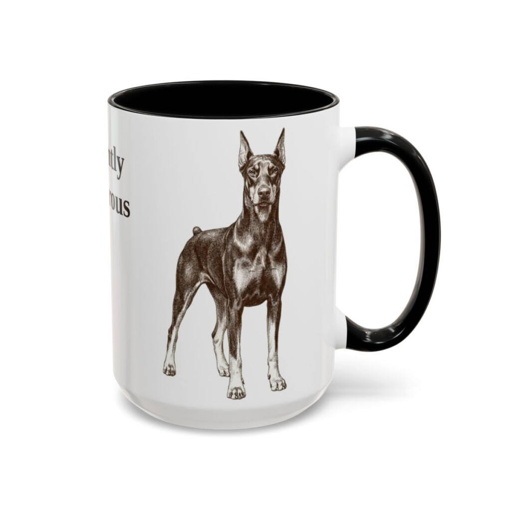 15oz-doberman-pinscher-mug-humor-black-right 15oz Funny Doberman Pinscher Mug, Black, right side view