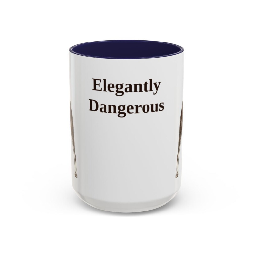 15oz-doberman-pinscher-mug-humor-navy 15oz Funny Doberman Pinscher Mug, Navy, front view