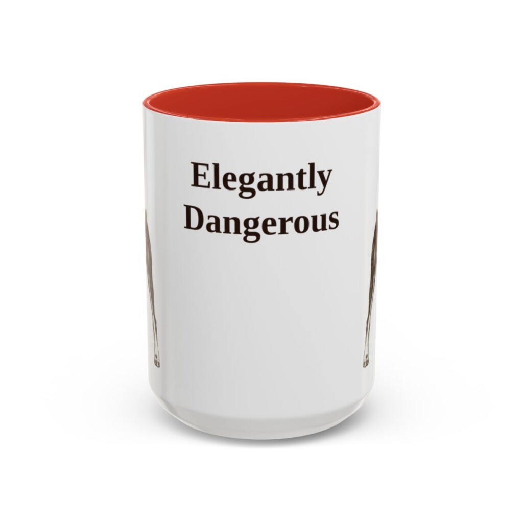 15oz-doberman-pinscher-mug-humor-red 15oz Funny Doberman Pinscher Mug, Red, front view