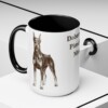 15oz Doberman Pinscher Dog Mom Mug, Black, lifestyle photo