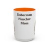 15oz Doberman Pinscher Dog Mom Mug, Orange, front view