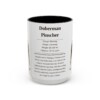 15oz Doberman Pinscher Mug, Black, front view