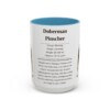 15oz Doberman Pinscher Mug, Light Blue, front view