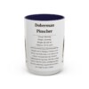 15oz Doberman Pinscher Mug, Navy, front view