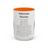 15oz Doberman Pinscher Mug, Orange, front view