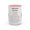 15oz Doberman Pinscher Mug, Pink, front view