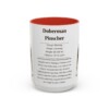 15oz Doberman Pinscher Mug, Red, front view