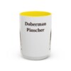 15oz-doberman-pinscher-mug-yellow 15oz Doberman Pinscher Mug, Yellow, front view