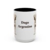 15oz-dogo-argentino-mug-black-front 15oz Dogo Argentino Mug, Black, front view
