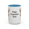 15oz Dogo Argentino Dog Dad Mug, Light Blue, front view