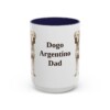 15oz Dogo Argentino Dog Dad Mug, Navy, front view