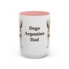 15oz Dogo Argentino Dog Dad Mug, Pink, front view