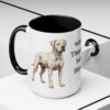 15oz Funny Dogo Argentino Mug, Black, lifestyle photo