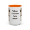 15oz Funny Dogo Argentino Mug, Orange, front view