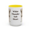 15oz Funny Dogo Argentino Mug, Yellow, front view